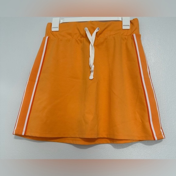 Wild Fable Women’s Tennis Skirt Line Retro Orange White Stripe Side Sz M - Picture 3 of 5